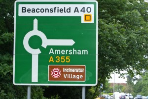 Incinerator Village sign for Beaconsfield