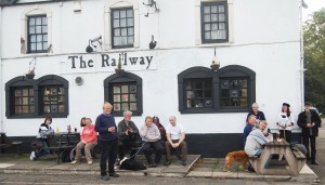 Having a pint Downwind walk 3